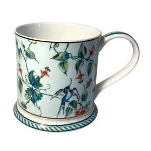 Queens Fine Bone China Floral Vines Teacup Bird Porcelain Tea Cup Grandmillenial